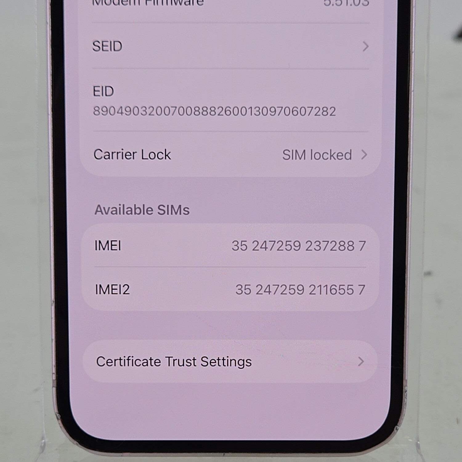T-Mobile Apple iPhone 13 128GB 26.5 Pink MLMN3LL/A