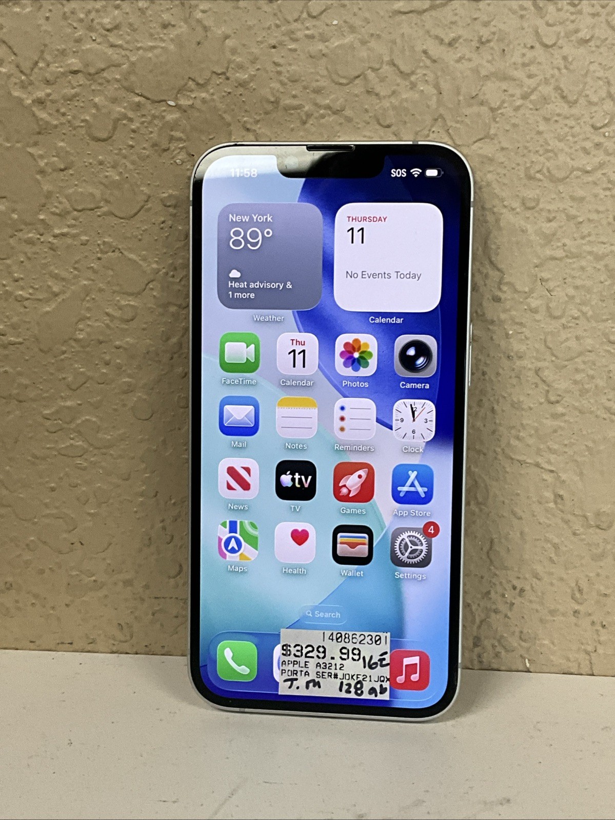 Apple iPhone 16e A3212 T-Mobile Only 128GB WHITE Excellent FREE SHIPPING