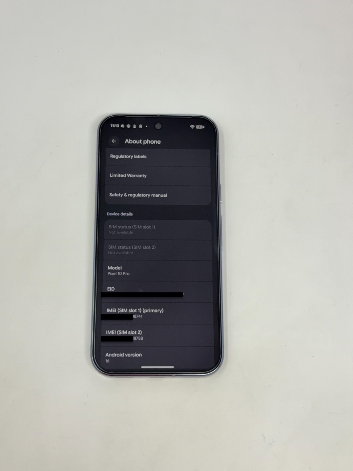 Google Pixel 10 Pro (GEHN3) – 256GB Unlocked Moonstone – 100% Battery – Warranty
