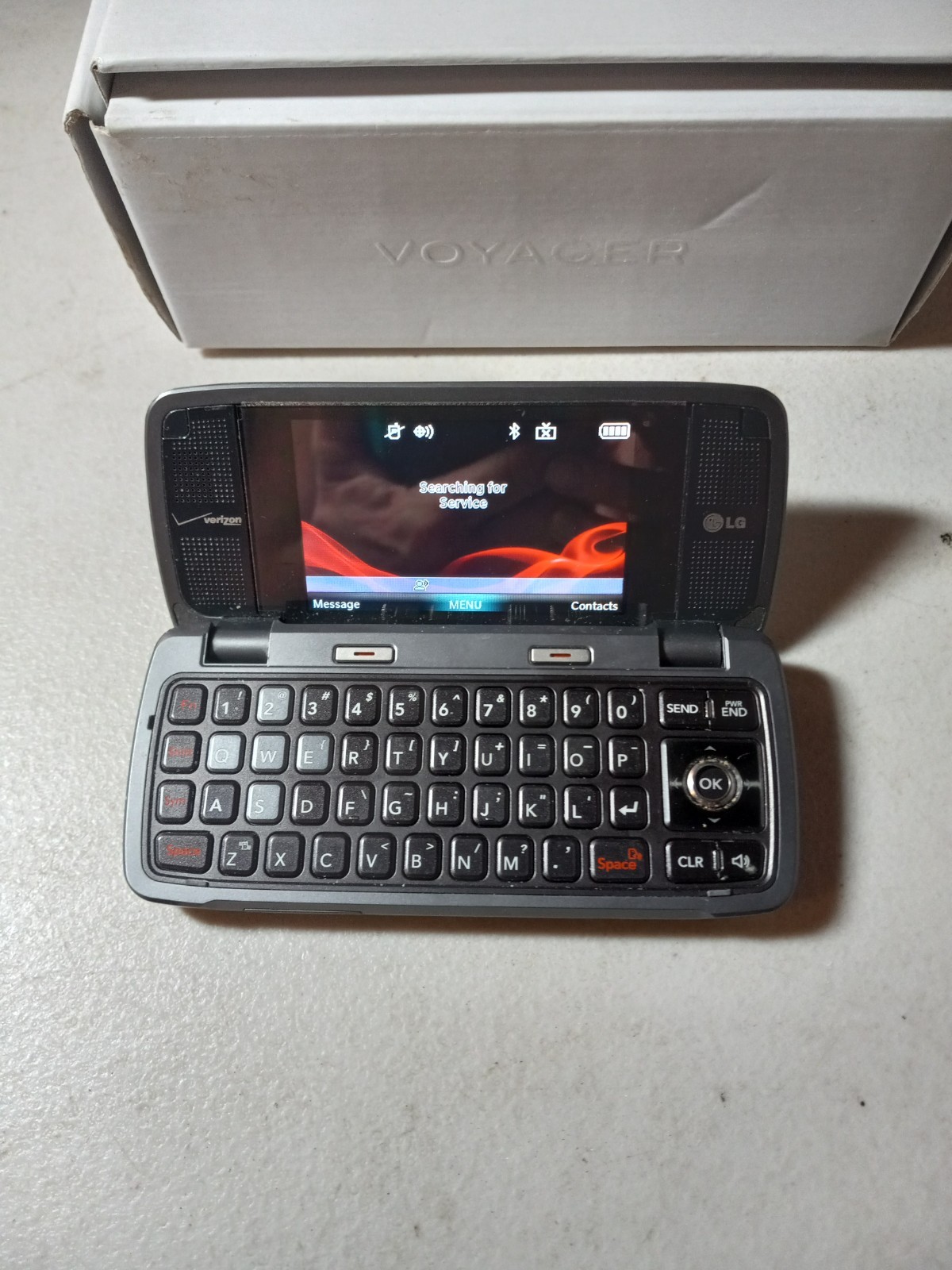 LG Voyager VX10000S Gray and Silver Verizon Flip-Keyboard Touch Screen Phone