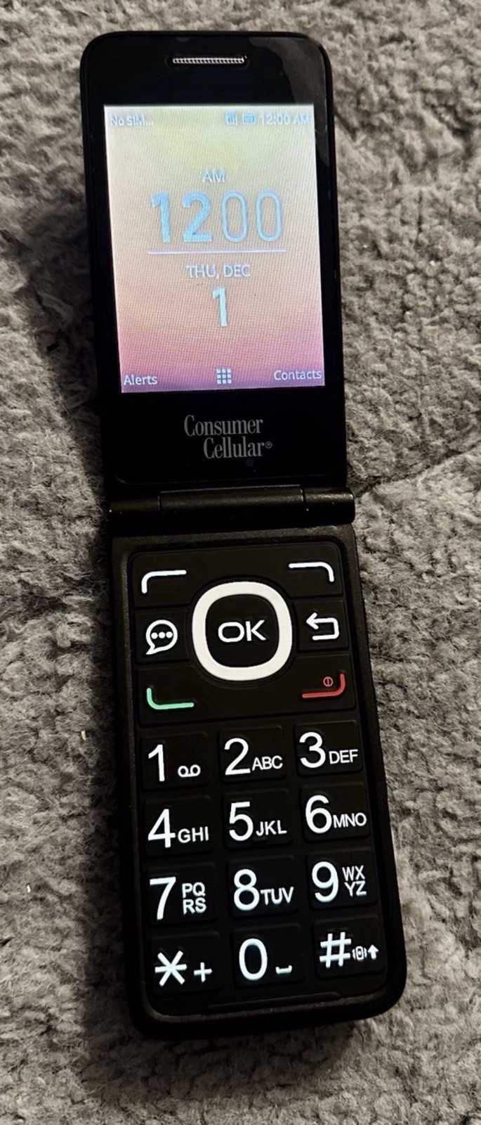 Alcatel GO FLIP 4044L Black Cellular Flip 7/10 Condition Tested UNLOCK
