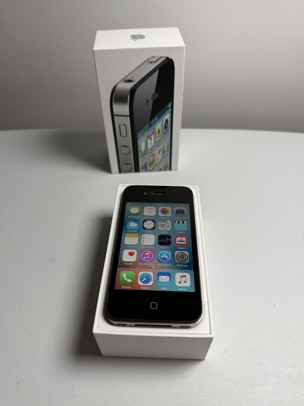Apple iPhone 4S 16GB Black A1387 Original Matching Box Tested iOS 9