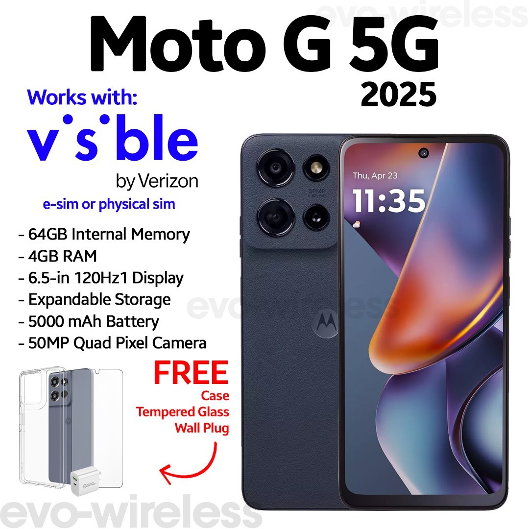 Motorola Moto G 5G 2025 64GB – VISIBLE by Verizon