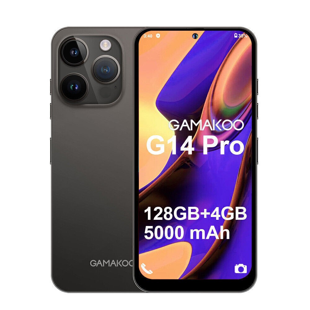 Unlocked CELL PHONE G14 PRO 128GB 6.7″ DualSim 4G Smartphone Android 5000mAh