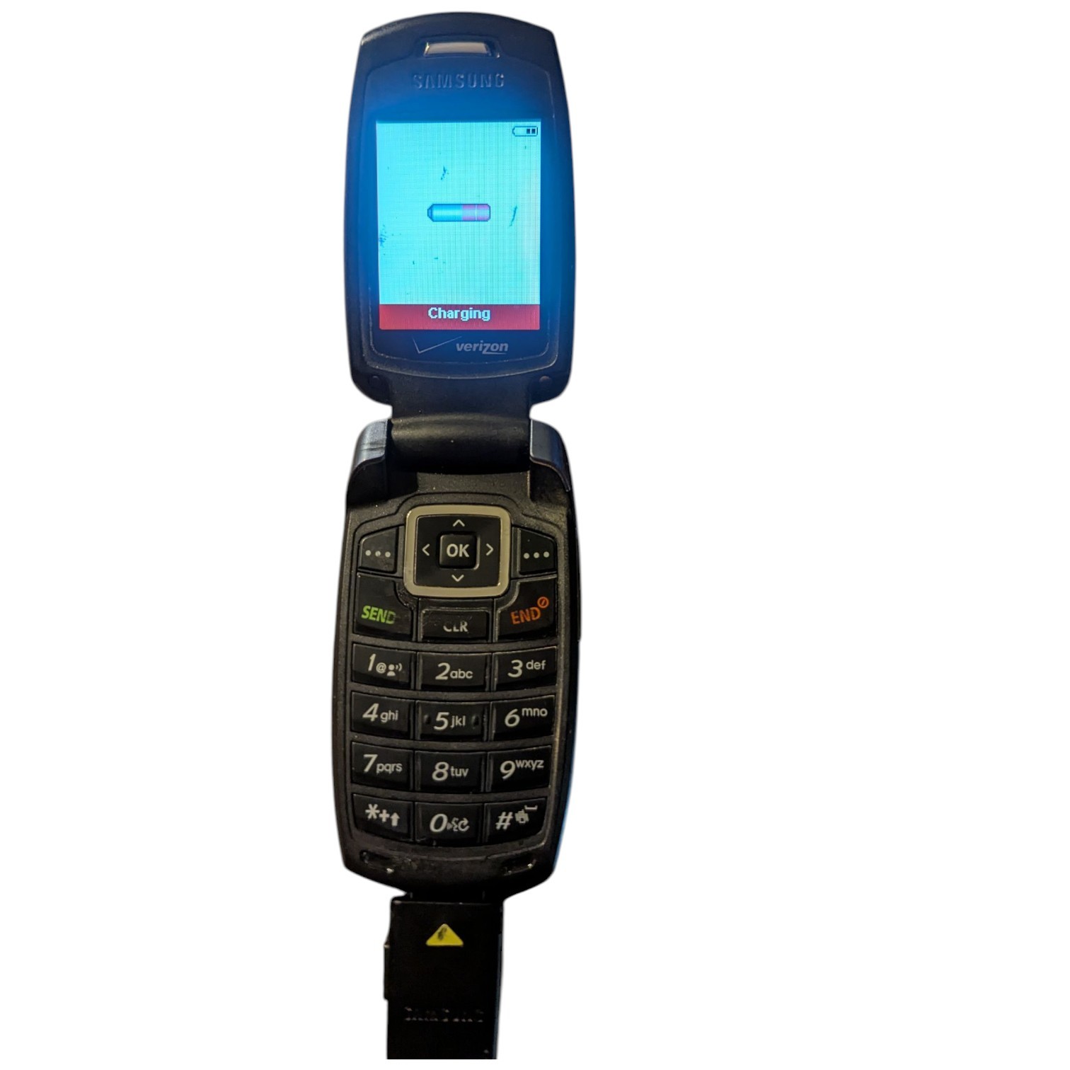 Samsung SCH-U340, Blue/Black (Verizon) Flip Phone, Powers On, Cannot Reset