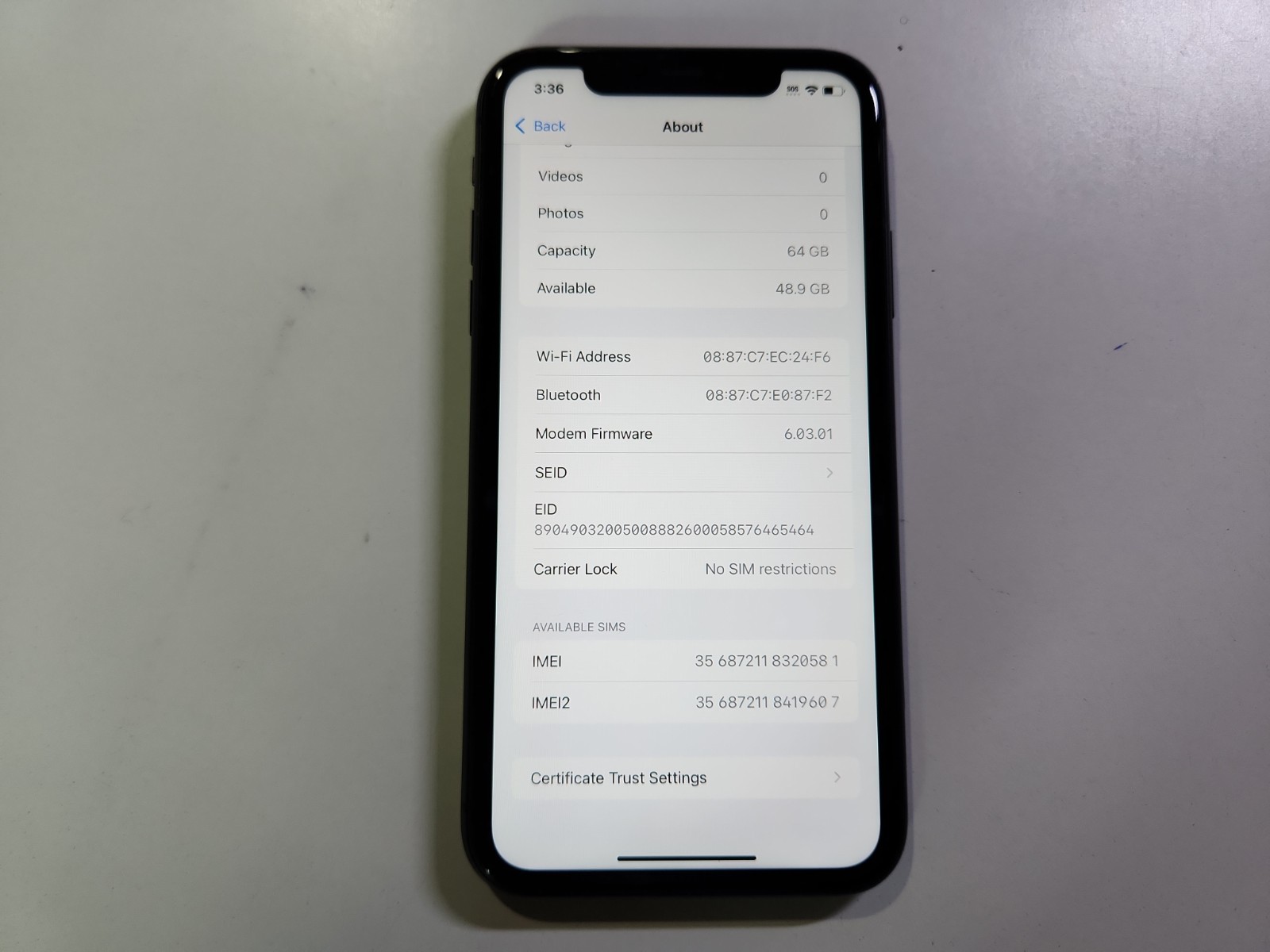 Apple iPhone 11 A2111 64GB Fully Unlocked Clean IMEI Batt =80%