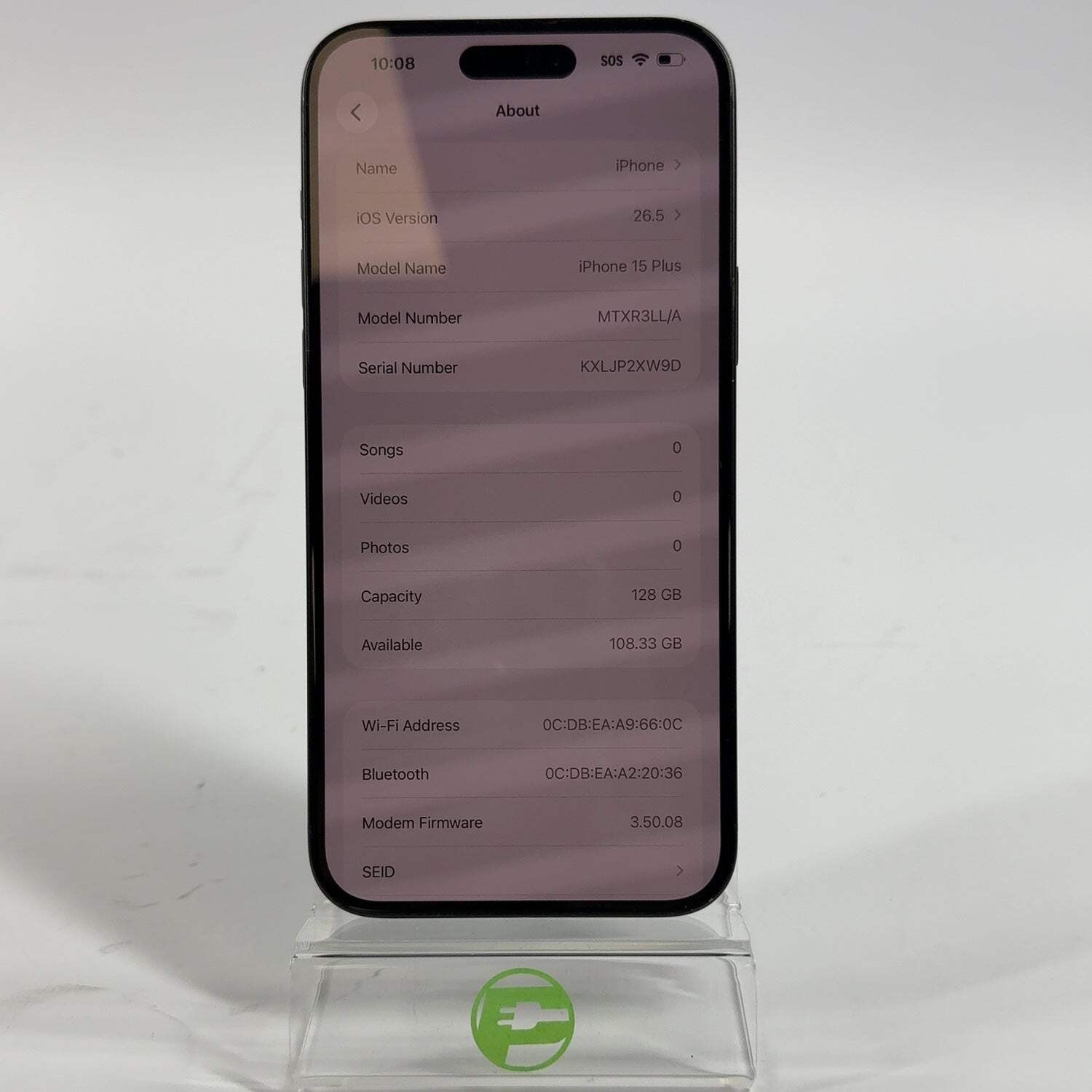 Factory Unlocked Apple iPhone 15 Plus 128GB Black MTXR3LL/A