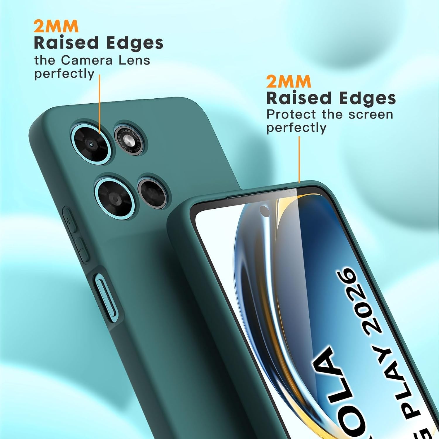 Motorola Moto G 2026/G Play 2026 Case, 2 Pack Tempered Glass Screen Protectors