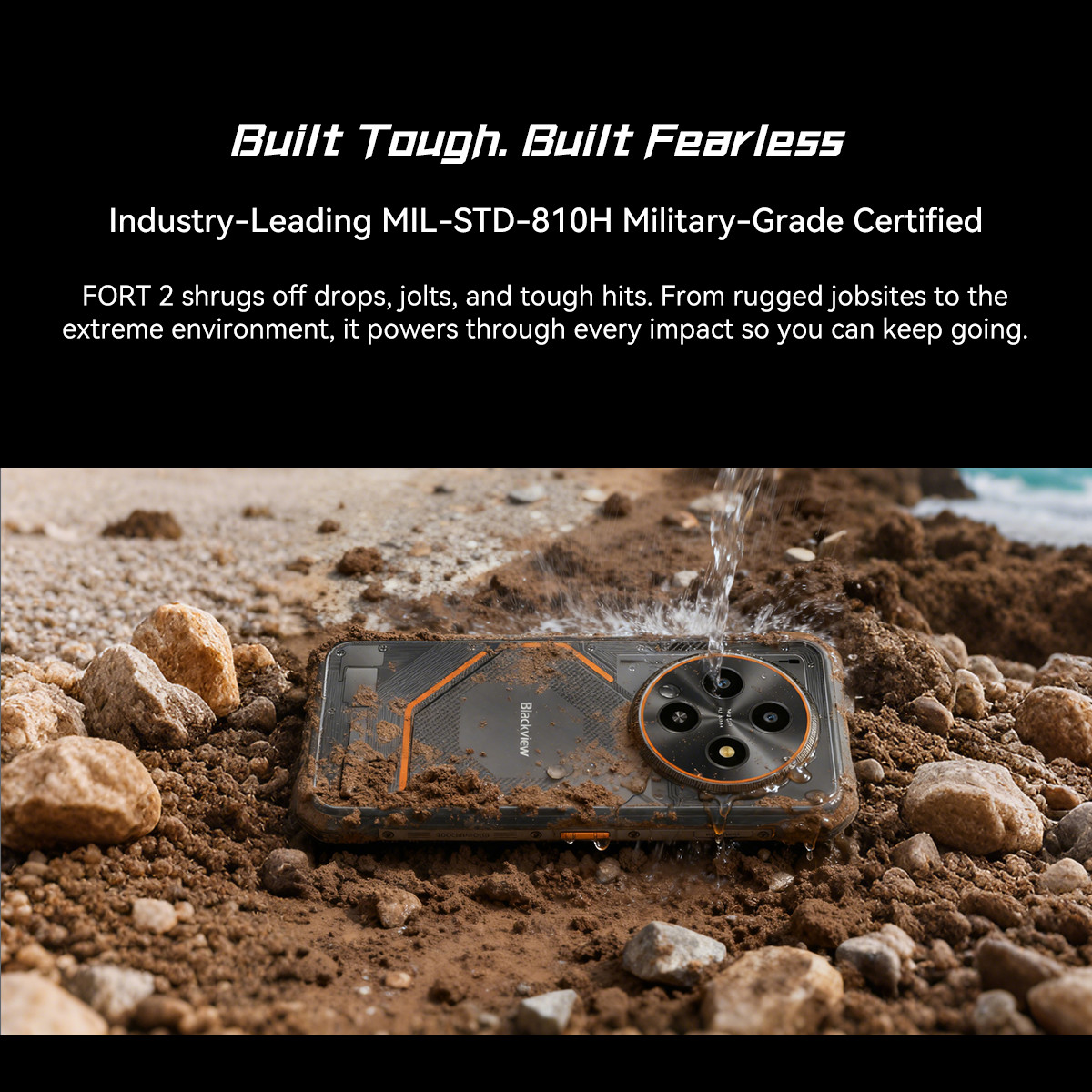 Blackview FORT 2 AI Rugged Smartphone 24GB+128GB 6.56″ Android 15 Dual SIM NFC