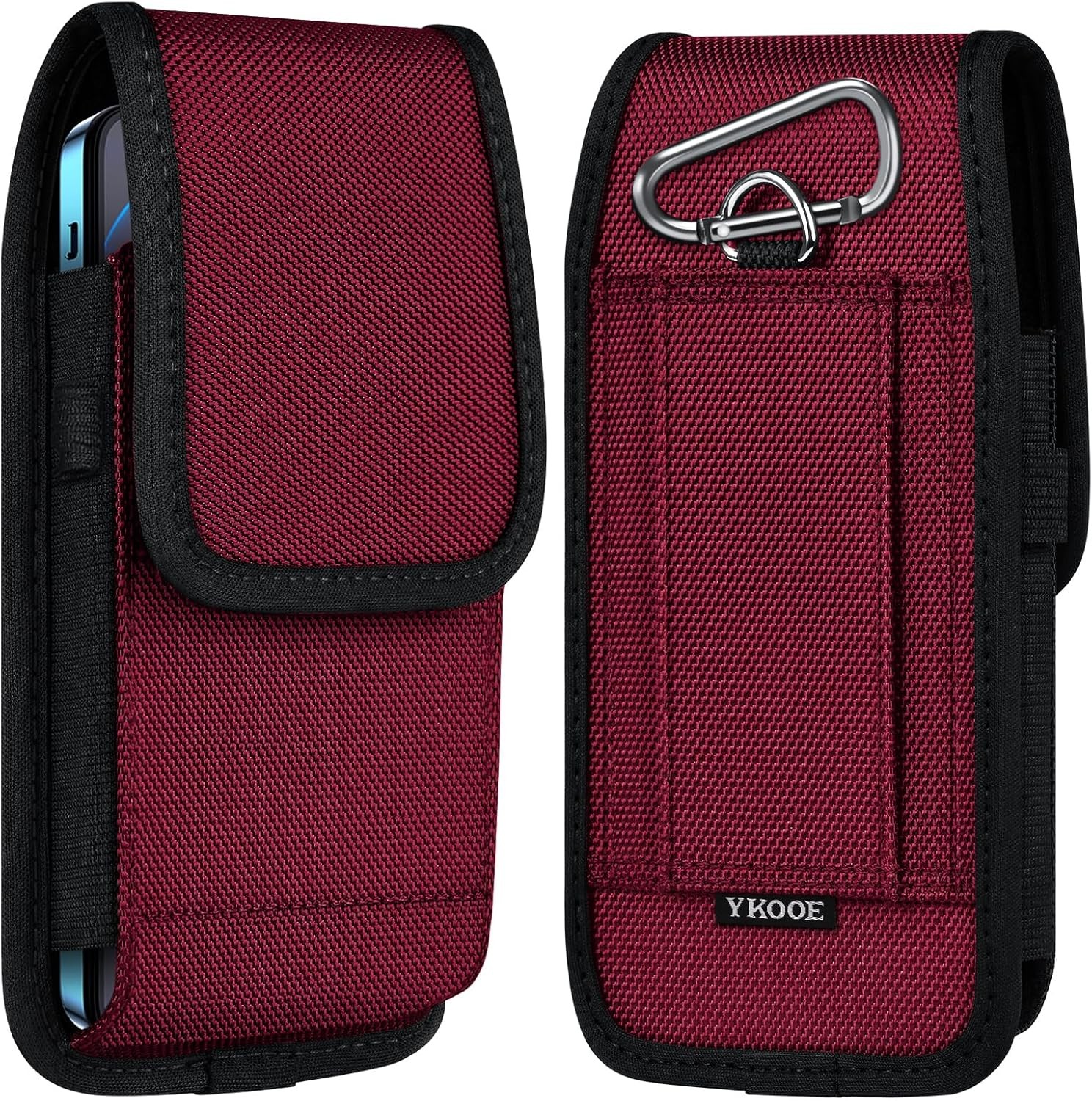 Cell Phone Pouch Nylon Belt Holster Case Compatible with iPhone 16/15/14/13/12/1