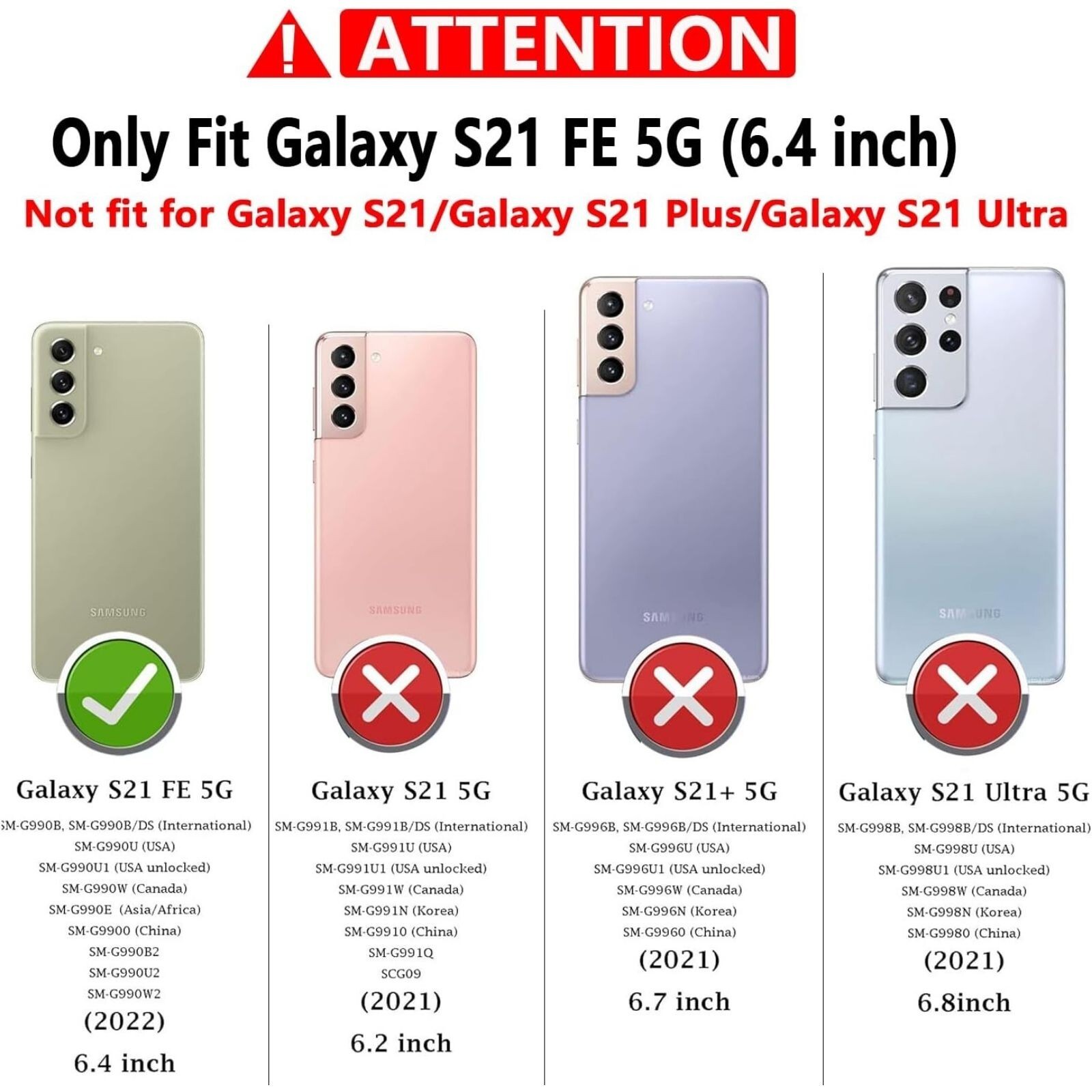 For Samsung Galaxy S21 FE 5G Phone Case Heavy Duty Cover fits Otterbox Defender