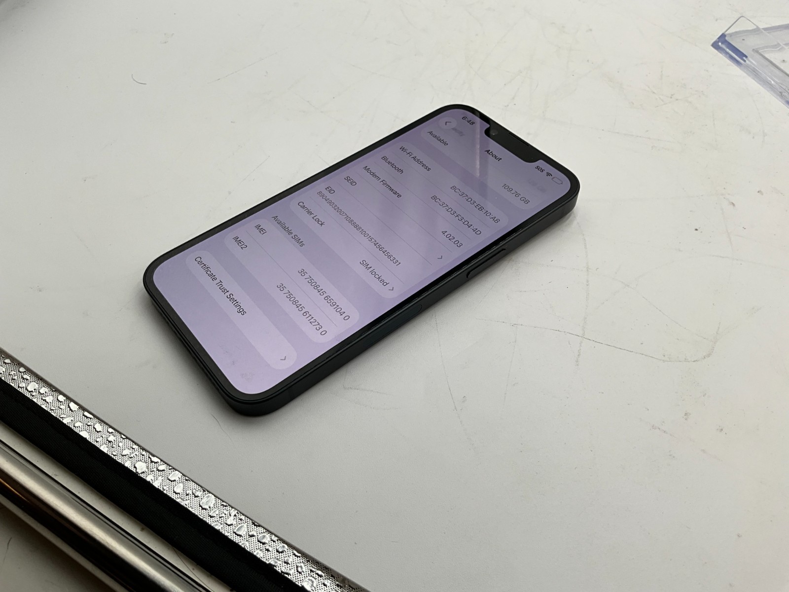 Apple iPhone 14 Midnight Blue 128GB LOCKED A2649 MPUA3LL/A M4G4QJF93W