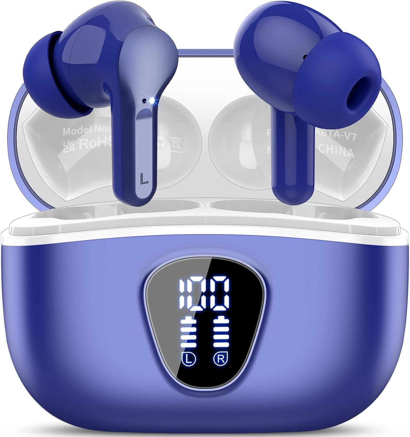 Wireless Earbuds, Bluetooth 5.4 Headphones HiFi Stereo, IP7 Waterproof Earphones