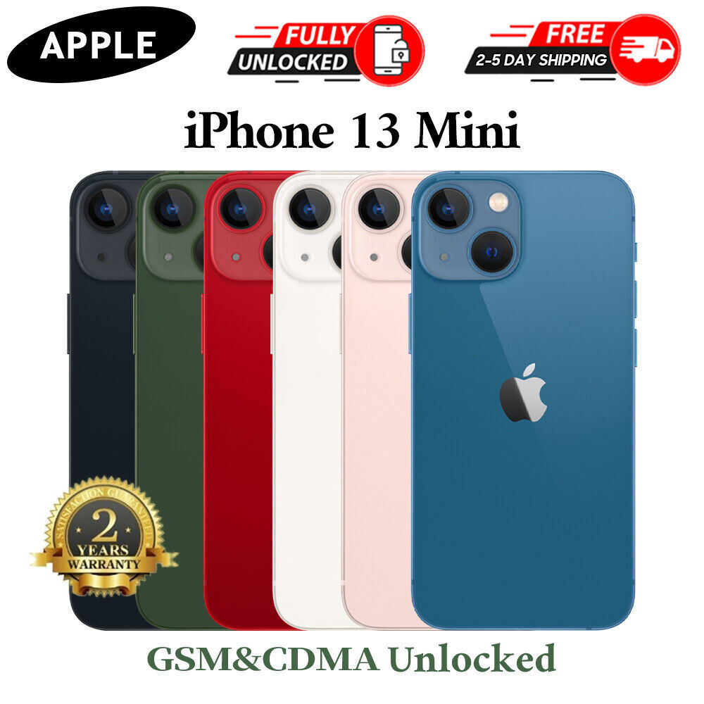 New Sealed Apple iPhone SE/13/13 Mini/12 Mini 256/128 Factory Unlocked GSM+CDMA