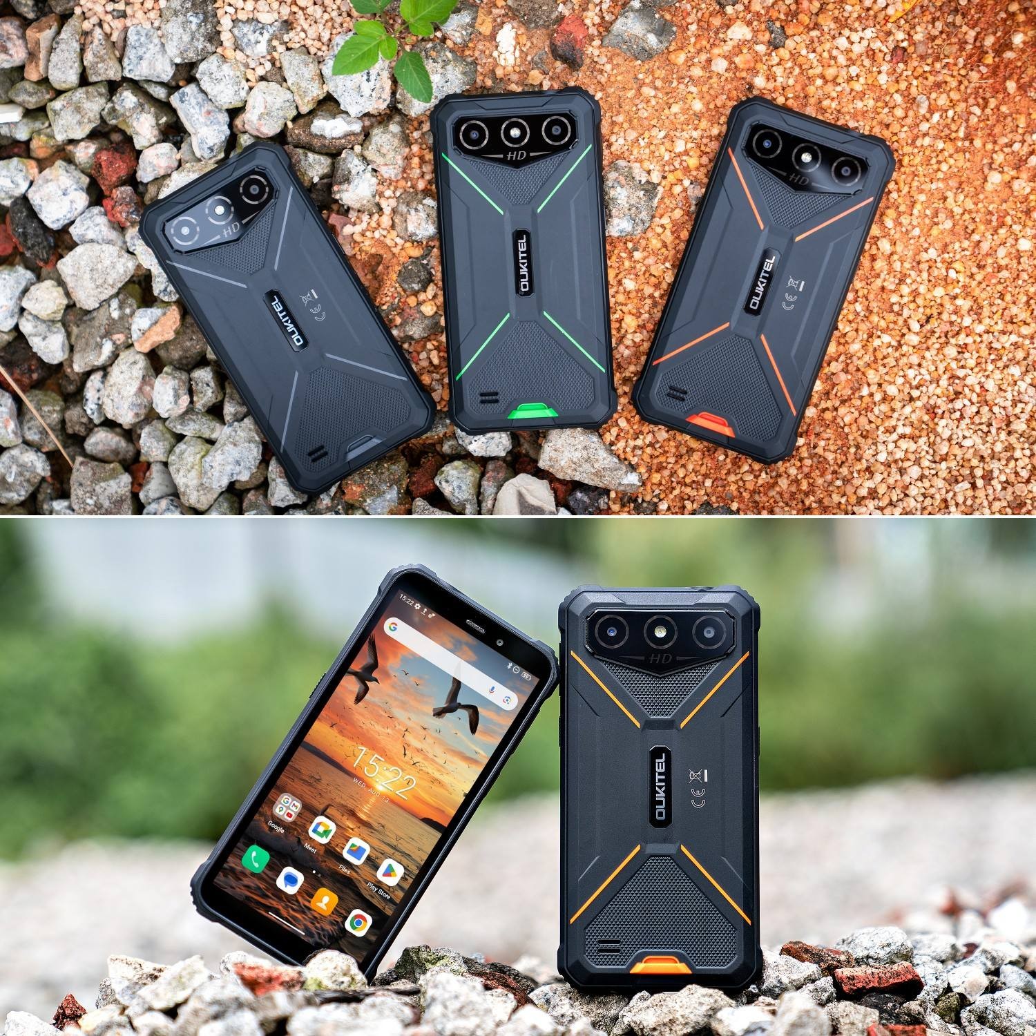 OUKITEL G3 Rugged Smartphone 16GB+128GB 6300mAh Android 15 Dual SIM 4G T-Mobile