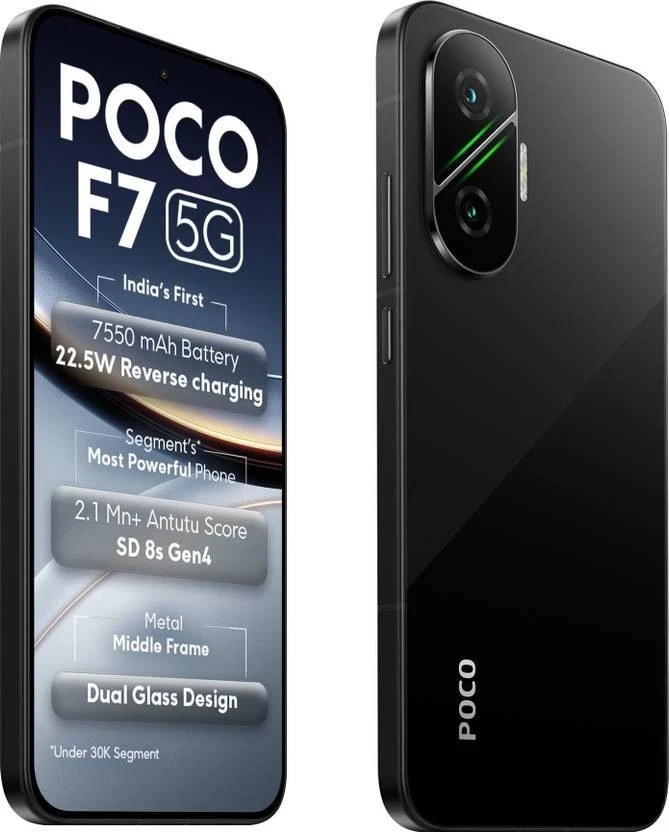 POCO F7 5G (White, 512GB 12 GB ) 8s Gen 4 Processor NFC 6.83″ Global Version.