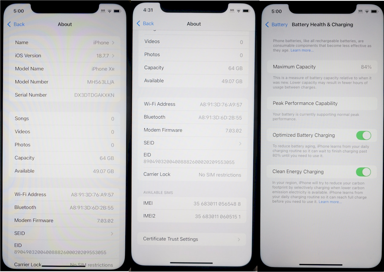 Apple iPhone XR – 64GB – Black (Unlocked) (CDMA + GSM) Clean IMEI – Very Good