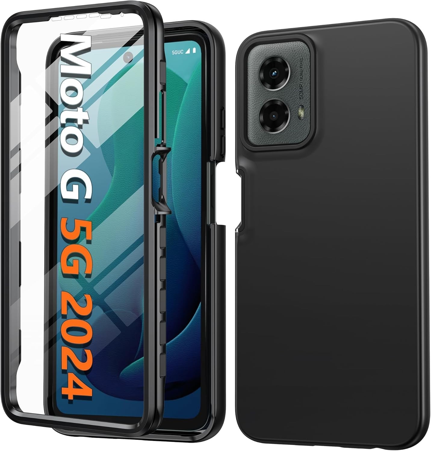 For Motorola Moto G 5G 2024 Case W/ Rugged Shockproof & Screen Protective Cover