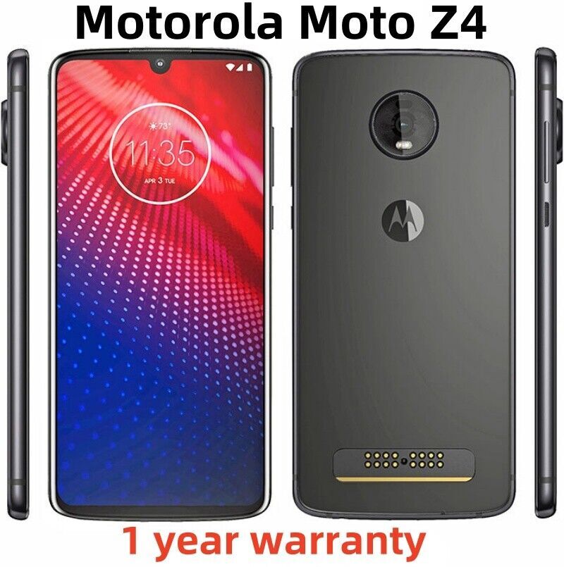 Motorola Moto Z4 XT1980-4 128GB 48MP 4G Unlocked Gobal Smartphone New Sealed