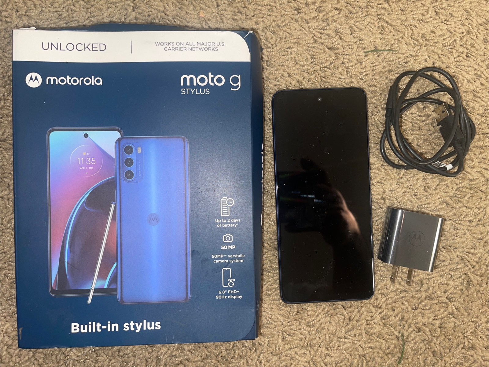 Motorola – Moto G Stylus 128GB (2022 Unlocked) – Blue