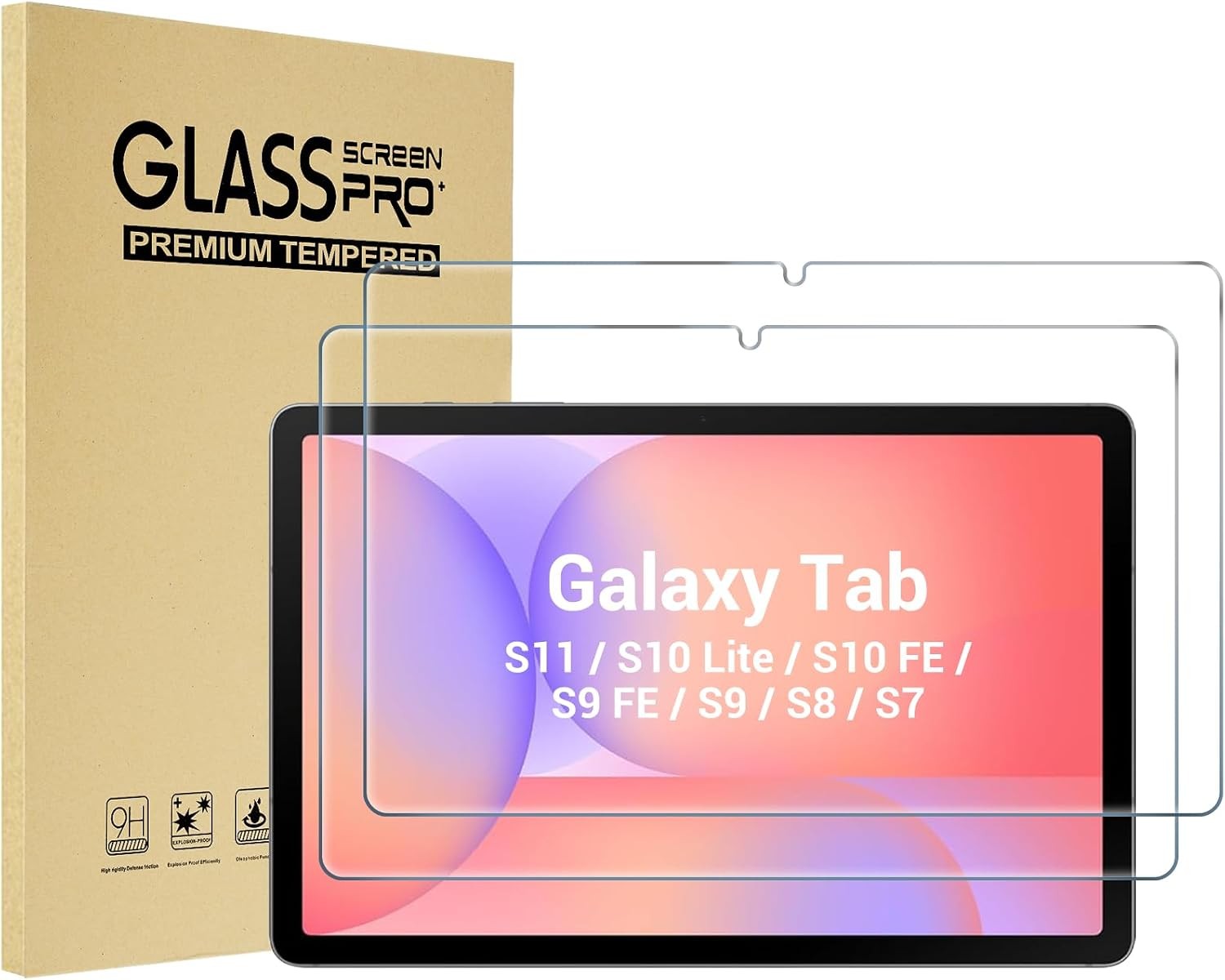 2PCS Screen Protector for Galaxy Tab S11/S10 Lite/S10 FE/S9 FE/S9 & S8/S7 11 Inc