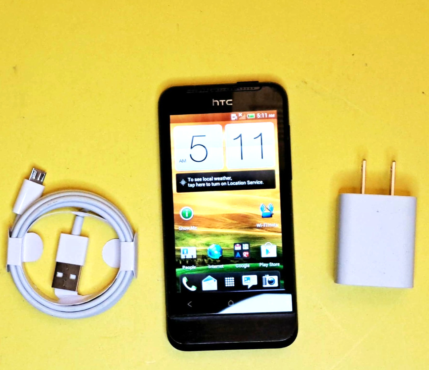 ⚡POWER BUTTON HARD PRESS⚡BLACK HTC ONE V UNLOCKED 3G ANDROID CELL PHONE CHATR+++