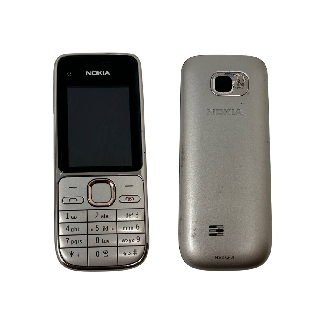 Nokia C2-01 Cell Phone Bar Vintage Keyboard Micro USB 2.0 Stereo FM Radio READ