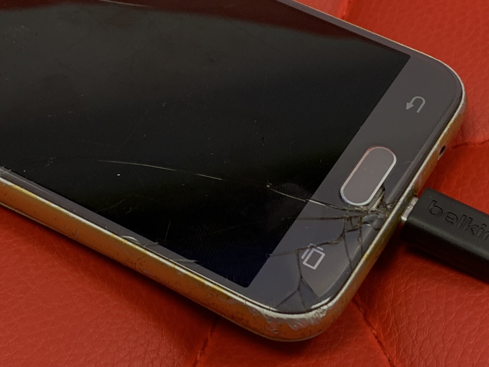 SAMSUNG GALAXY J3 EMERGE SM-J327T1 BOOST CRACKED FRONT SCRATCHED BACK