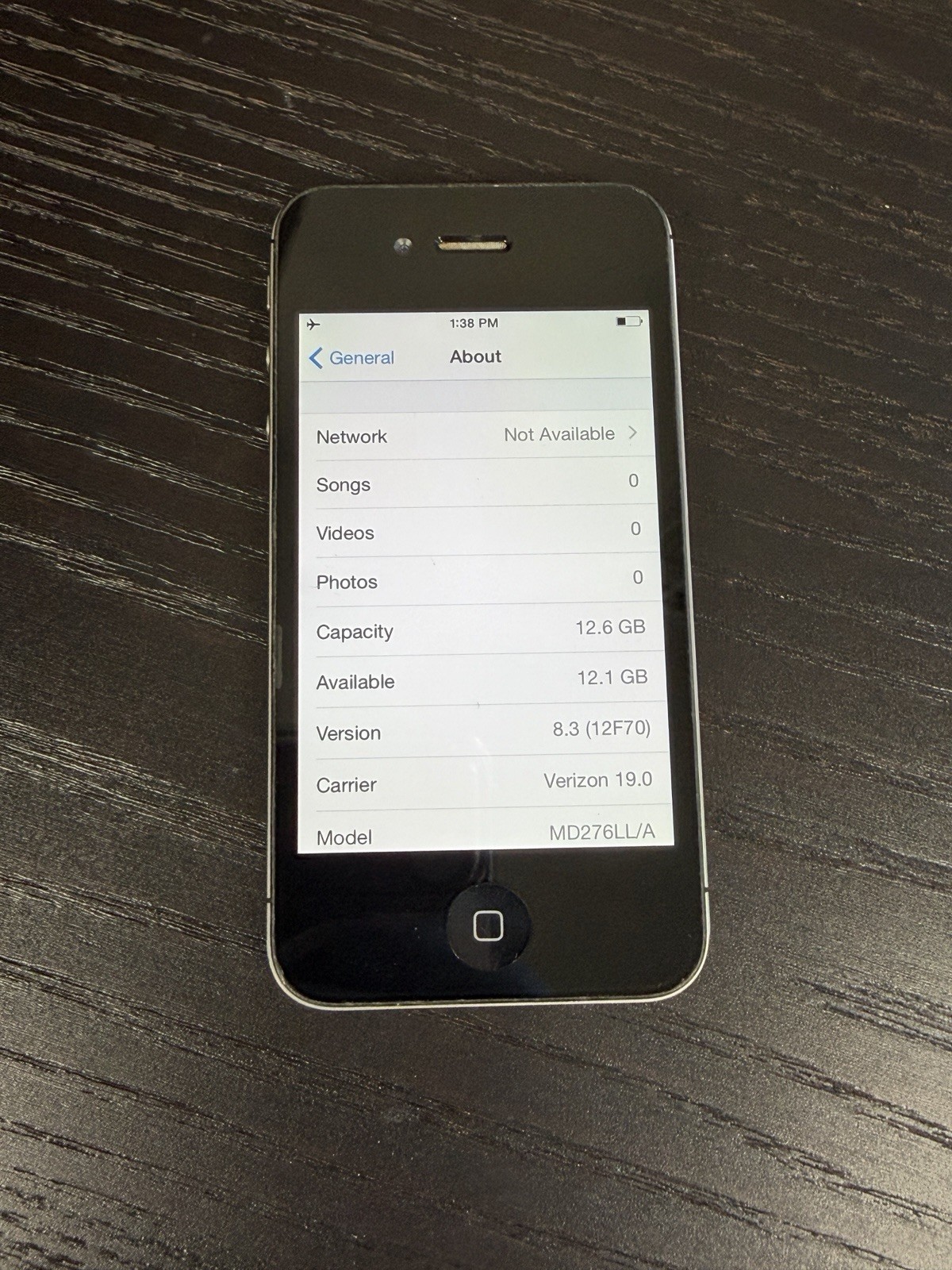 Apple iPhone 4s 16GB Black Verizon A1387 iOS 8.4.1 GRADE B FULLY FUNCTIONAL