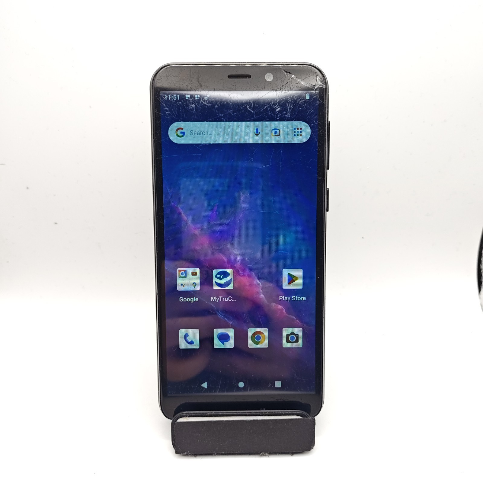 Cloud Mobile Stratus C7 Smartphone (Truconnect) – 16GB Black – CRACKED #2547
