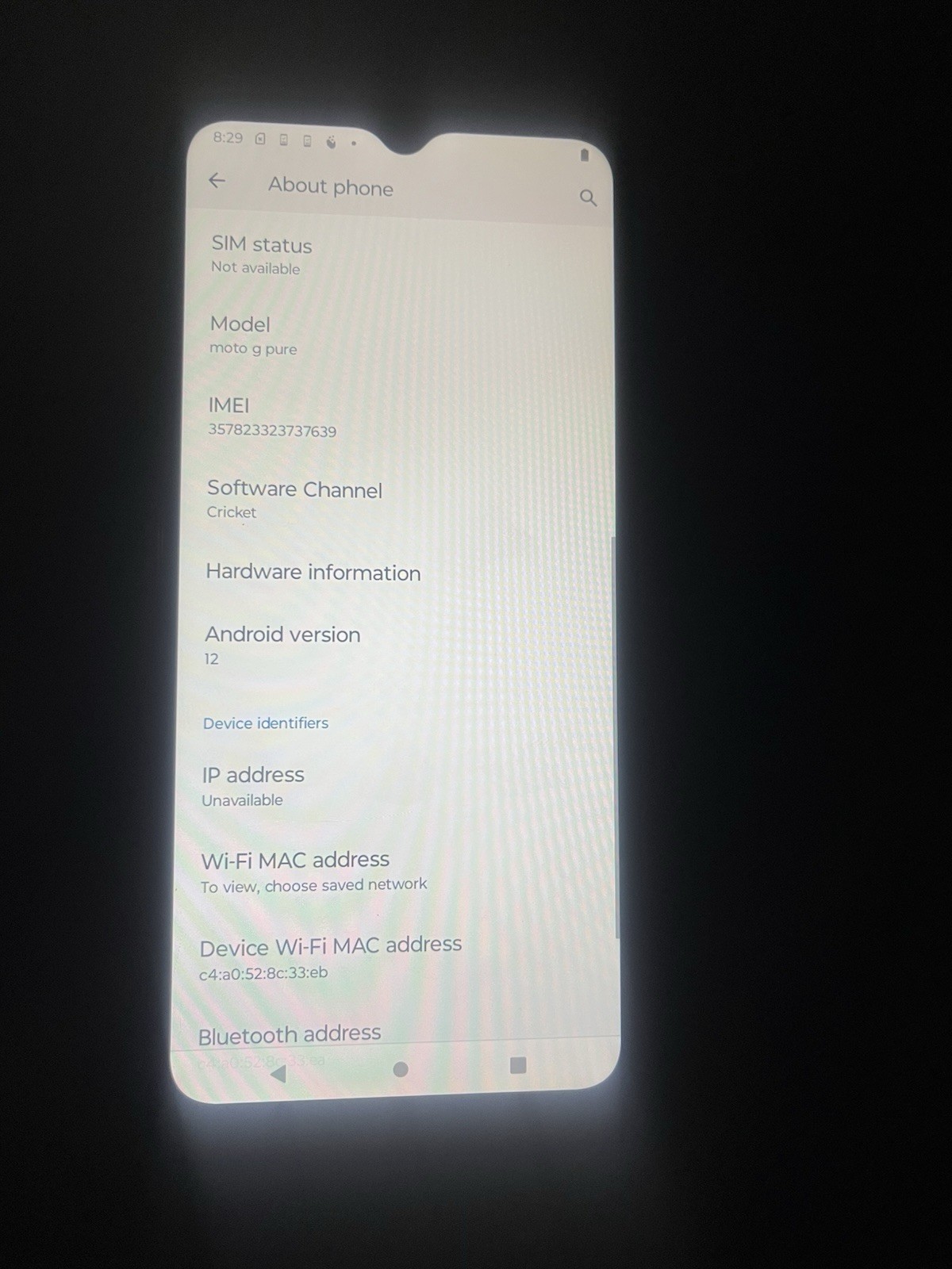 Motorola Moto G Pure 32GB Navy Blue Cricket Used
