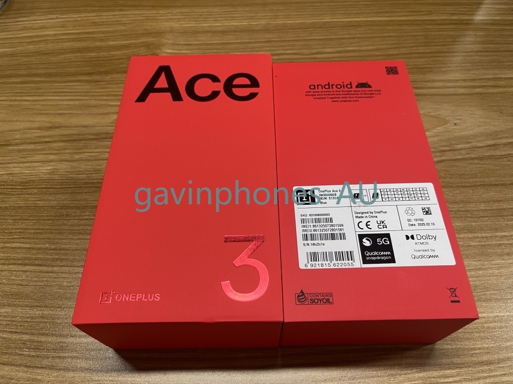 OnePlus Ace 3 (12R) 5G Snapdragon8Gen2 256/512GB Android 120Hz Display 5500mAh