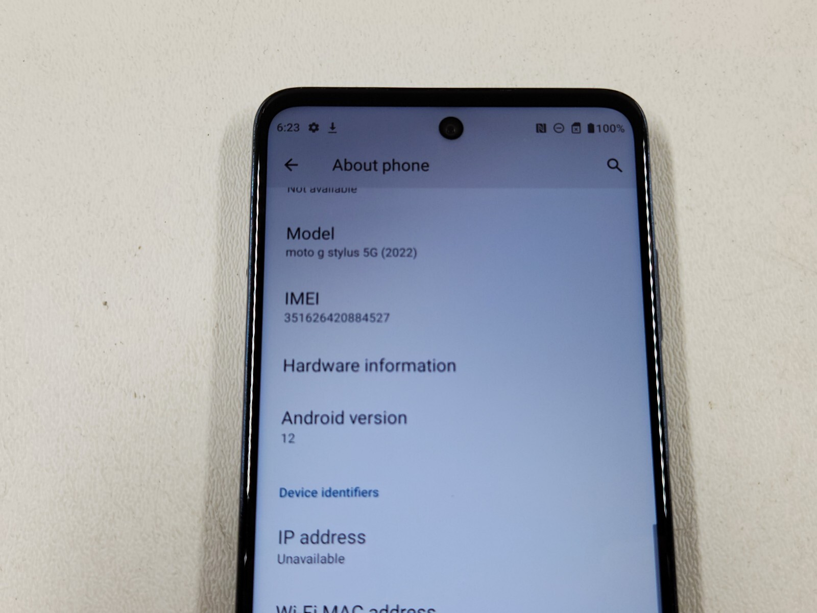 Motorola Moto G Stylus (2022) (XT2215-1) 128GB (Verizon) Smartphone – IMEI?