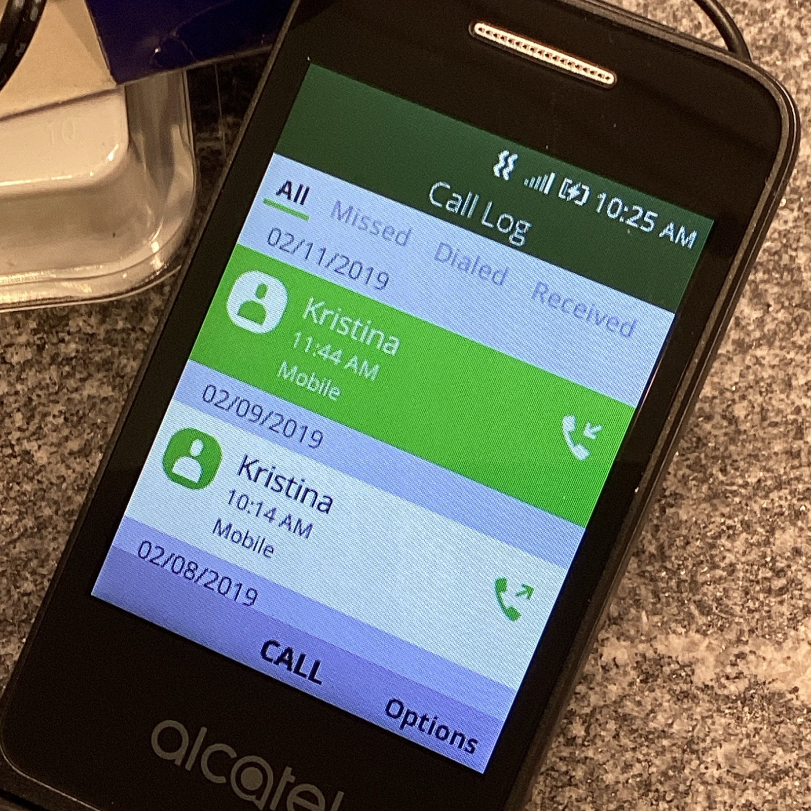 TracFone Alcatel My Flip MyFlip Prepaid Basic 4G Cell Phone Paperwork Box A405DL