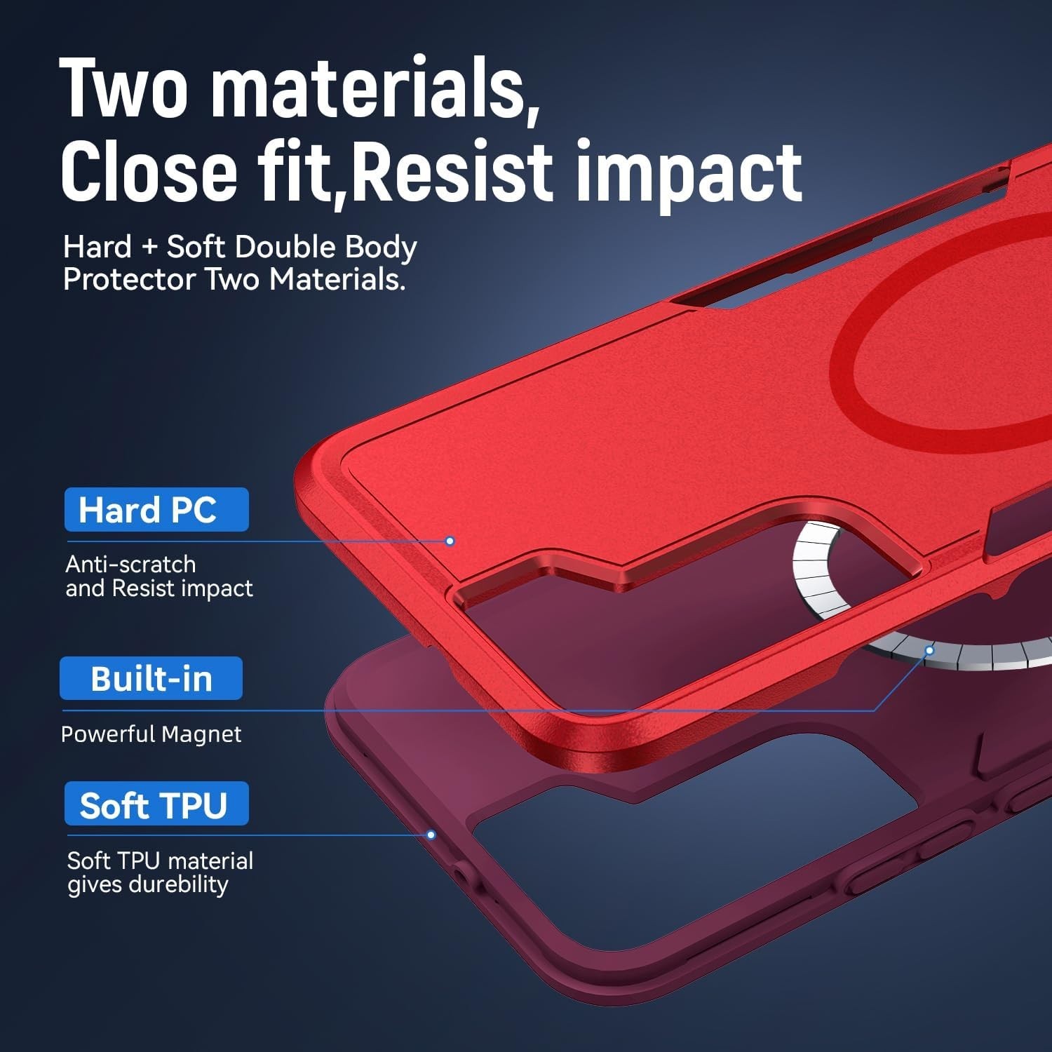 Samsung Galaxy S22 Plus Case – Shockproof Magnetic Tough Rugged Protective Case
