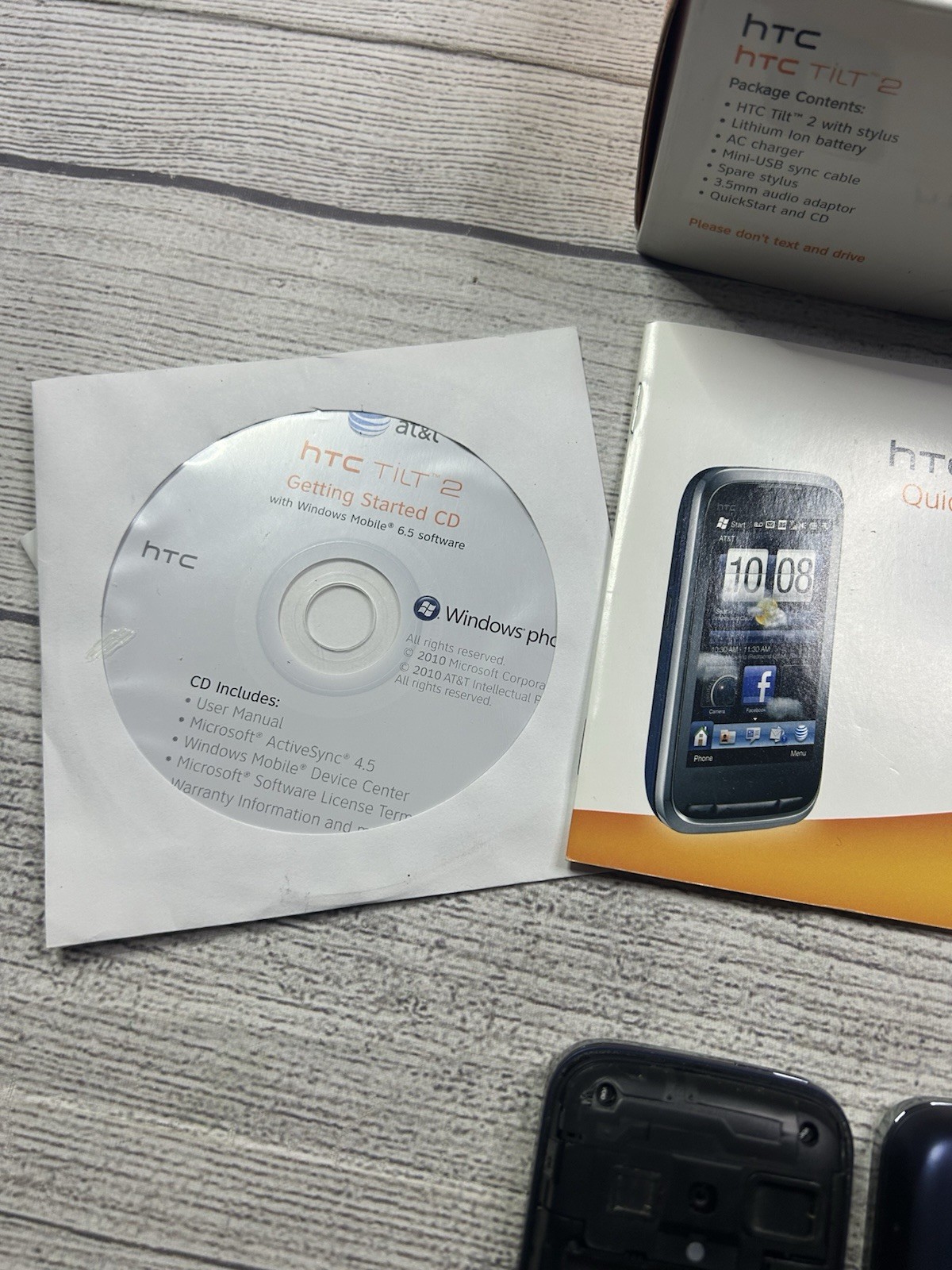 HTC Tilt 2 Black AT&T Lot of 2 Phones Parts Repair Windows