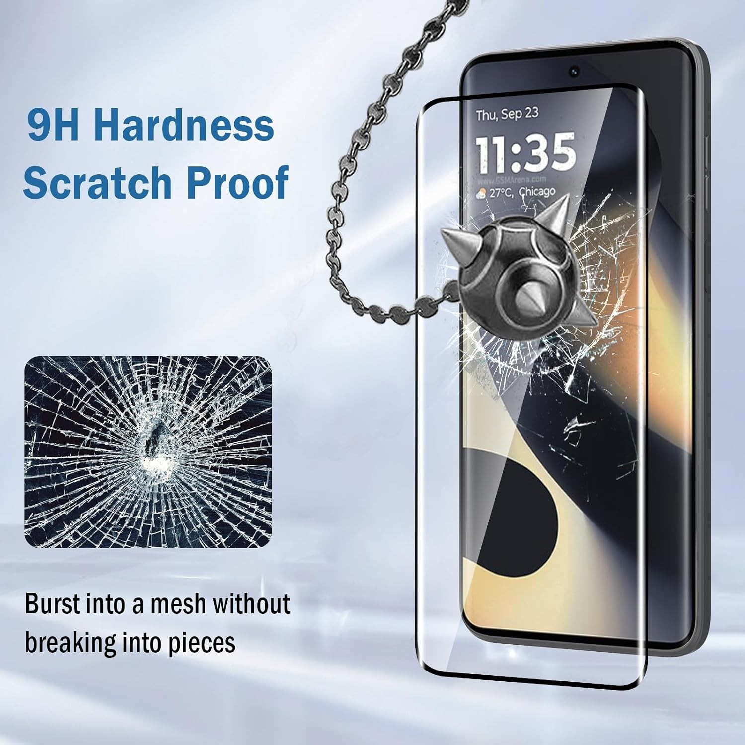 3D Tempered Glass Screen Protectors 2PCS for Motorola Edge 2024 & 2023, 9H