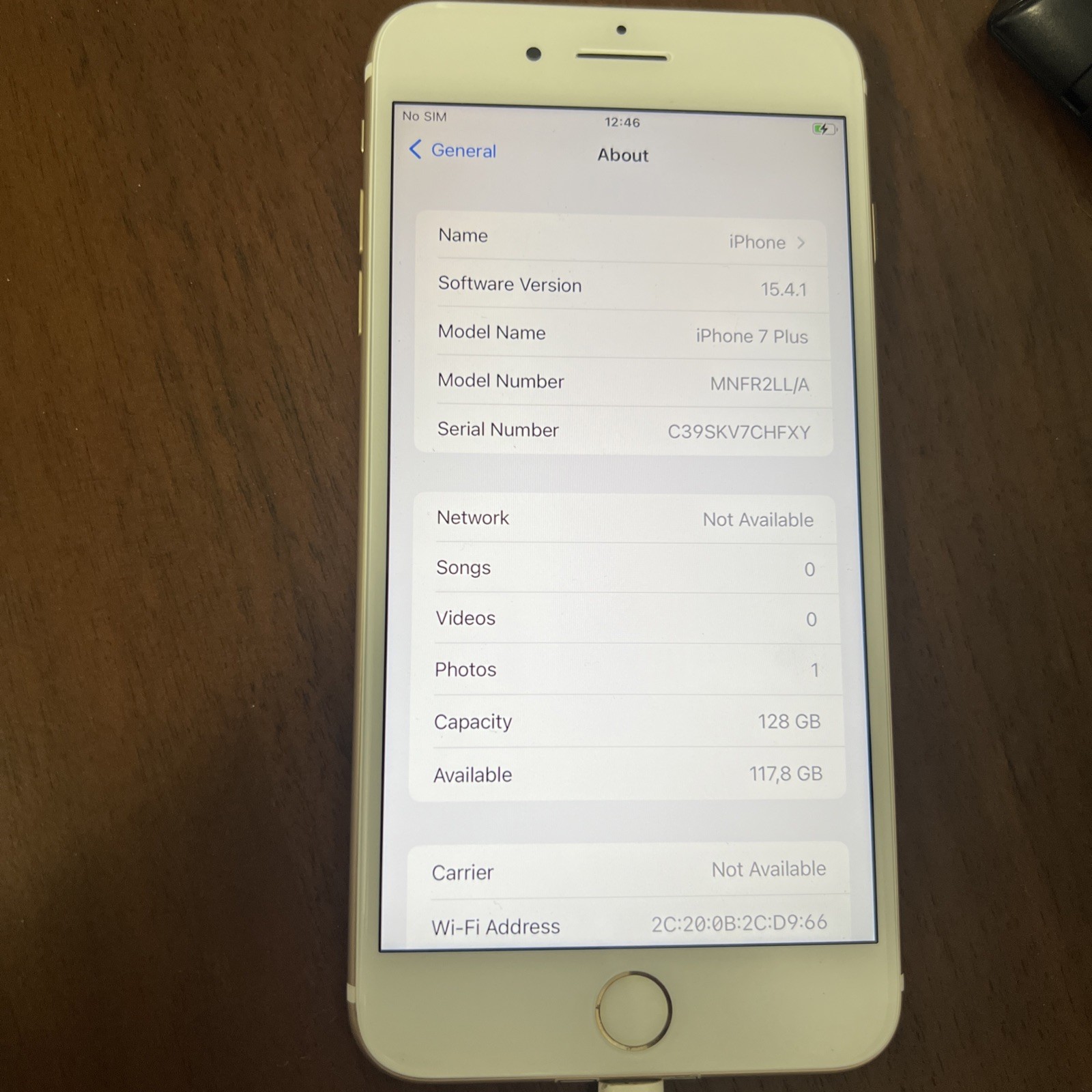 Apple Iphone 7 Plus 128GB – Gold – Battery Health: 100% – All Working