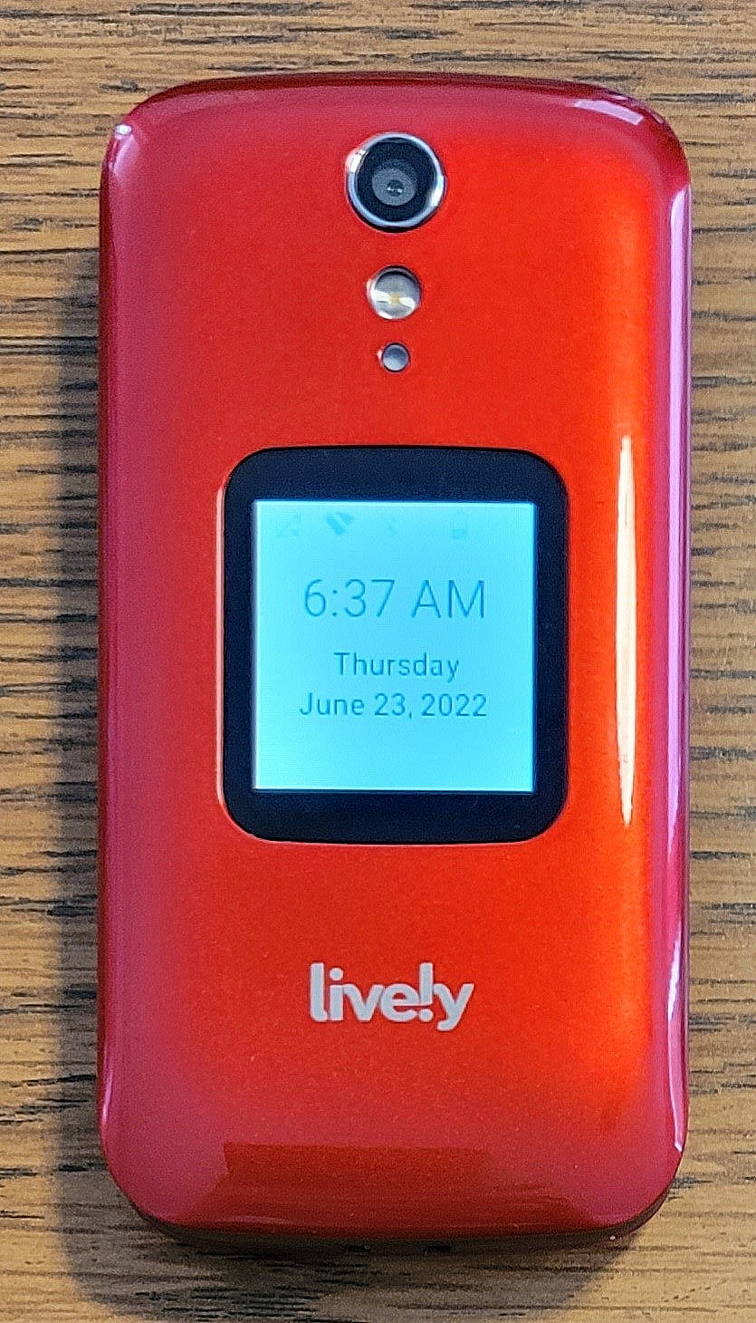 Alcatel Jitterbug Flip2 II 4053S – Red ( Lively ) 4G VoLTE Cellular Flip Phone