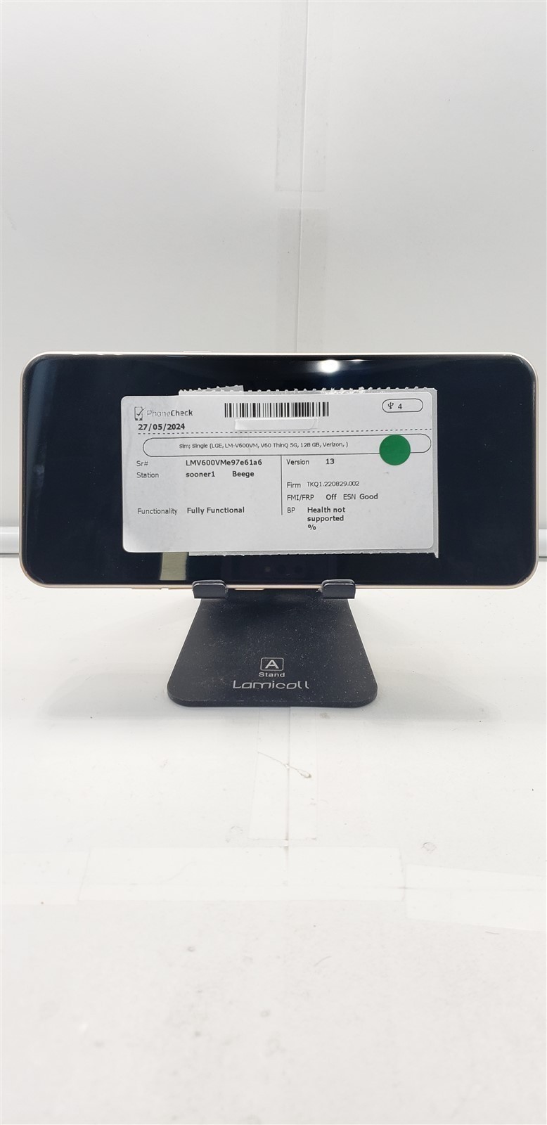 LG V60 ThinQ 5G 128GB White LM-V600VM (Unlocked) – Fully Functional – DG9938