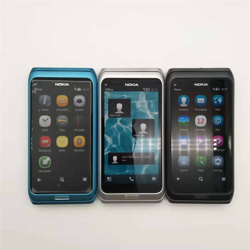 Original Unlocked Nokia E7 Slide QWERTY Keypad 16GB 3G Wifi 4″Touch Screen Phone