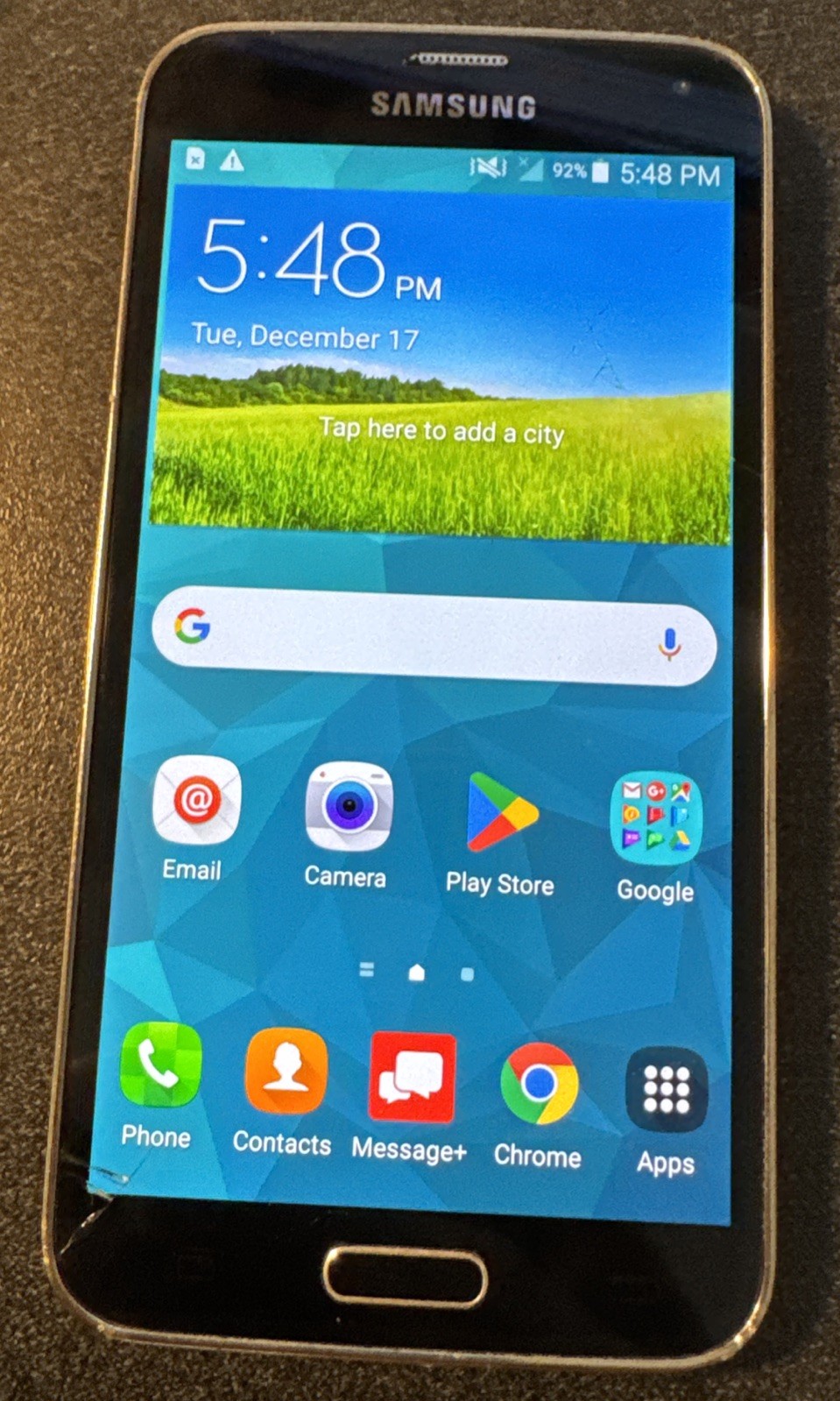 Samsung Galaxy S5 SM-G900V (Verizon) Gray 16GB Fast Ship Good Used Crack Glass