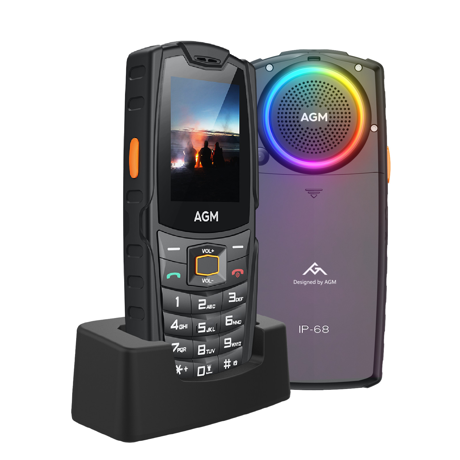AGM M6 Rugged Phone Big Button Basic Senior Kids Unlocked Mobile Phone Simple OS