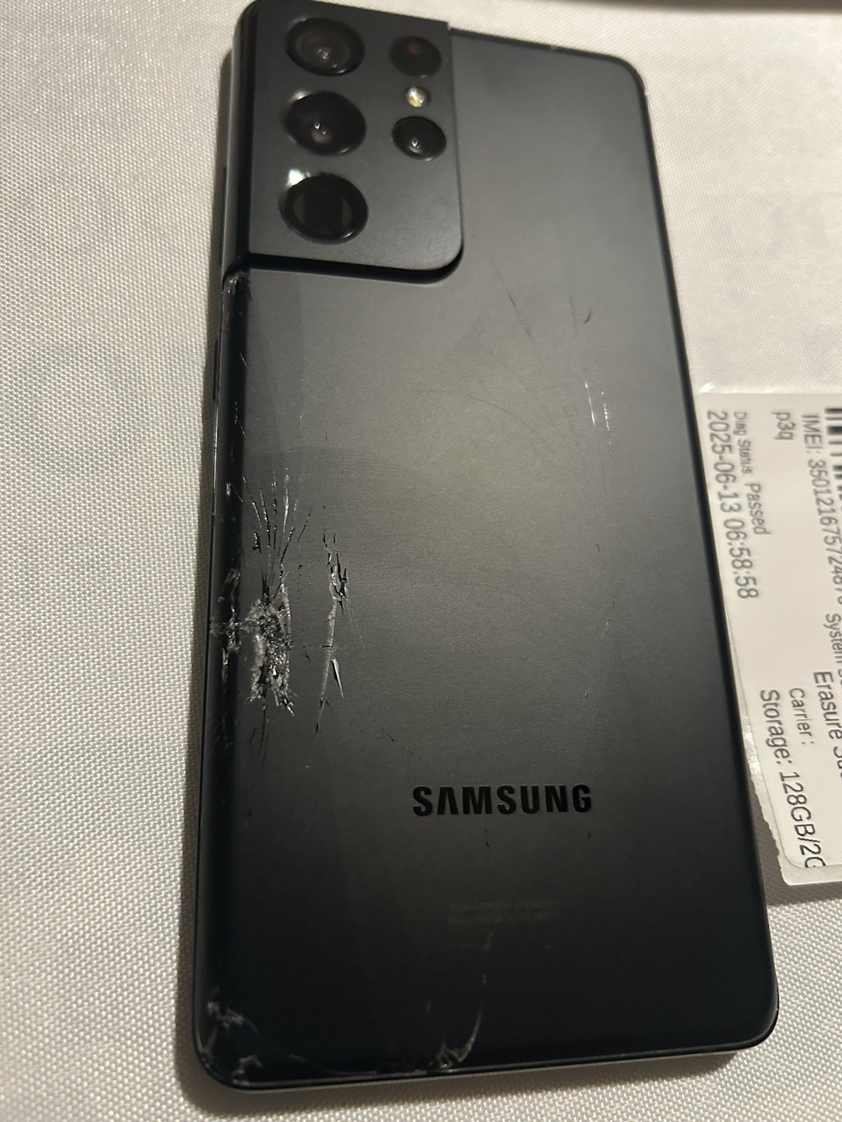Samsung Galaxy S21 Ultra 5G 128GB G998U (AT&T) Only. Dent In Back See Pictures