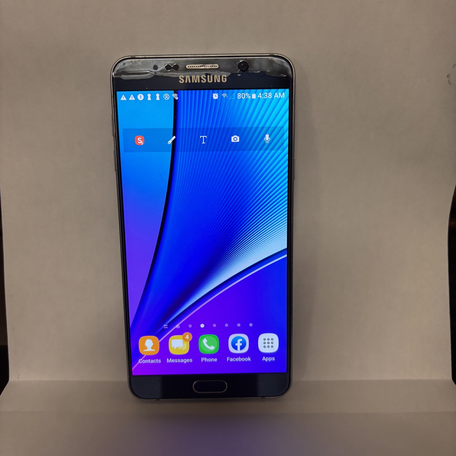 Samsung Galaxy Note 5 SM-N920P 32GB Sapphire Black Sprint Unlocked Android 7.0