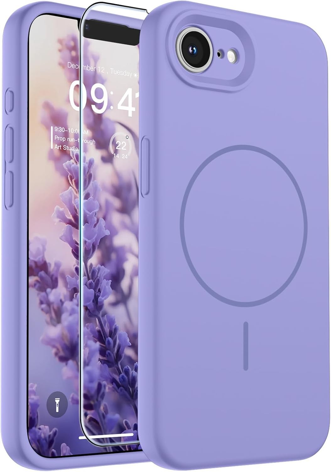 Magnetic for iPhone 17e Case/iPhone 16e Case, Full Camera Protection, Light Purp