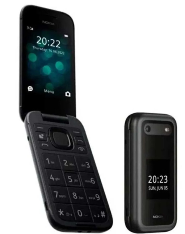 New Boxed Nokia 2660 Flip 4G Black Unlocked Dual Sim for Rogers,Fido and freedom