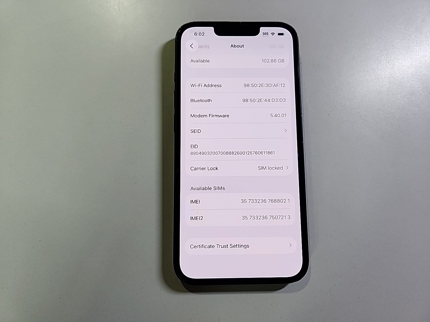 Apple iPhone 13 5G A2482 128GB T-Mobile / Mint Clean IMEI BH= 100% Wear & Tear