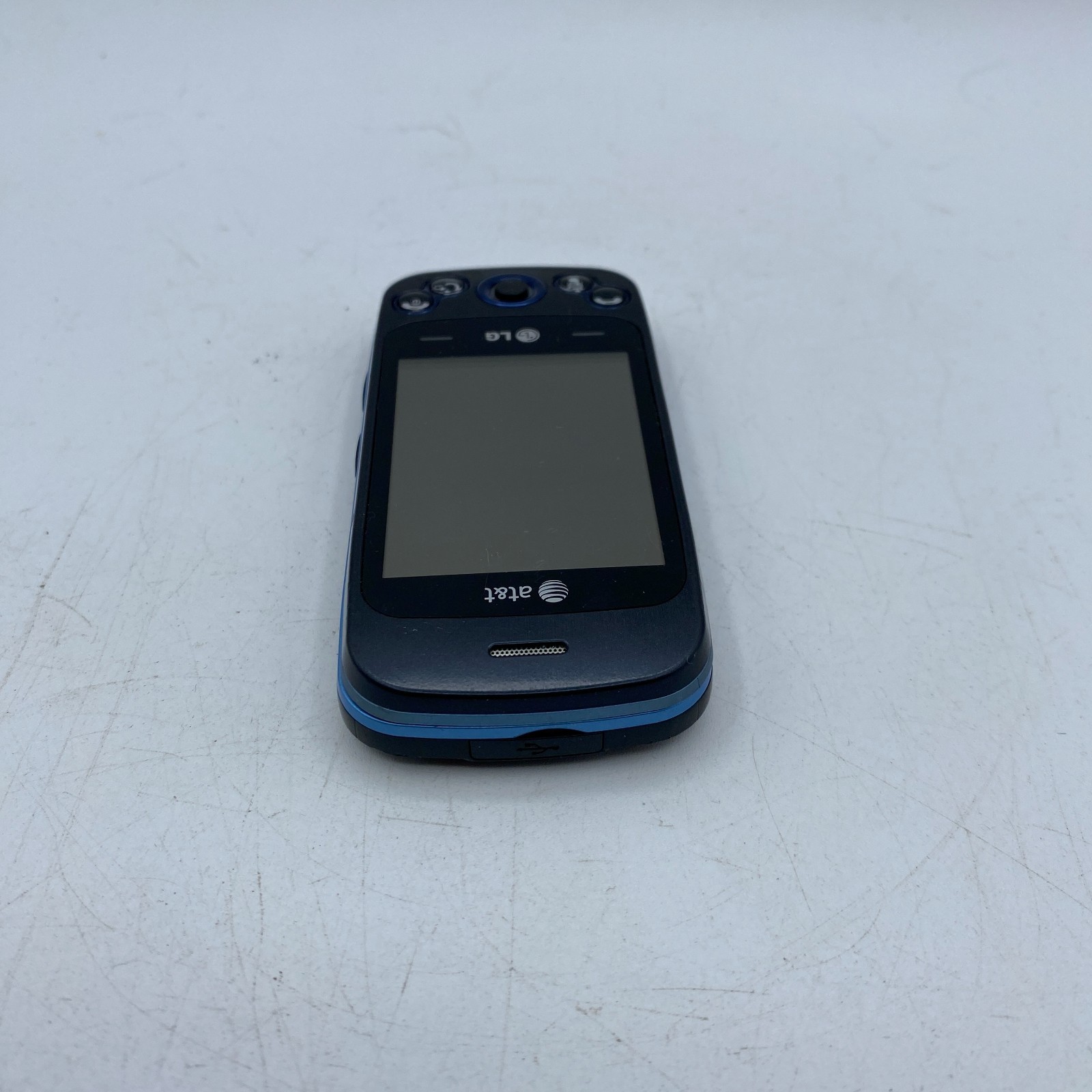 LG Neon II GW370 AT&T Blue Slider QWERTY Keyboard Cell Phone Retro Y2K Untested