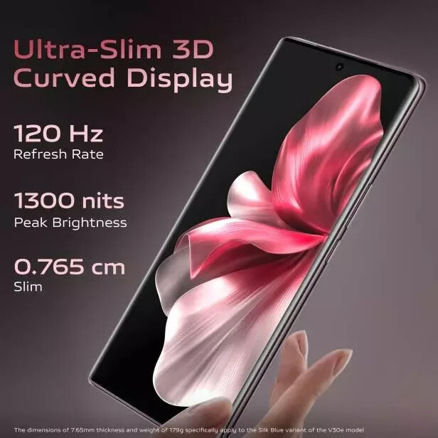 vivo V30e V2339 Factory Unlocked Dual SIM-128GB STORAGE 8GB RAM-Velvet Red